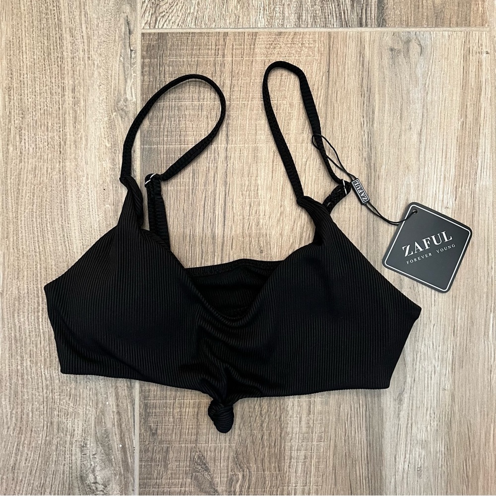 New! Zaful - Black bikini top in size Small